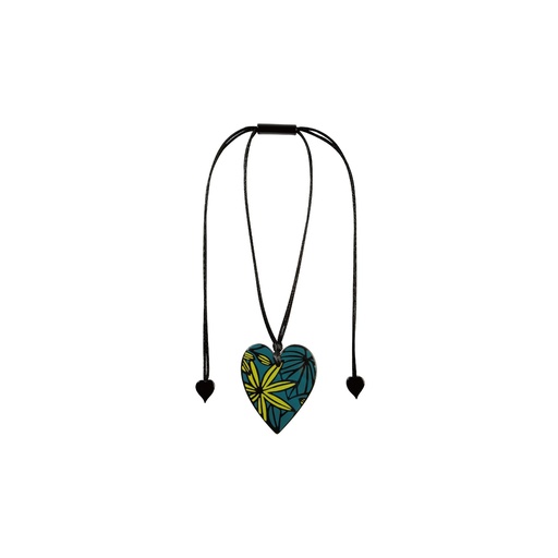 PRIMA HEART - Heart Graphic Pendant Green